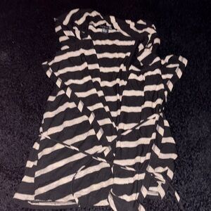 Black and White Striped Vest